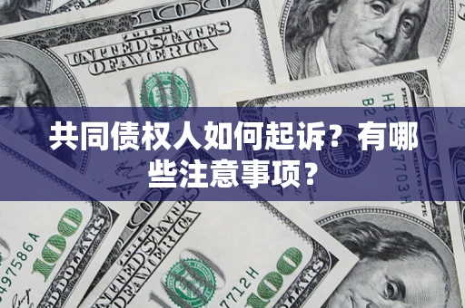 北京共同债权人如何起诉？有哪些注意事项？